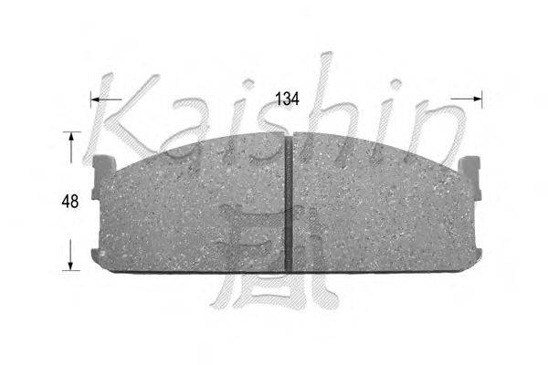 Комплект тормозных колодок, дисковый тормоз KAISHIN D4001