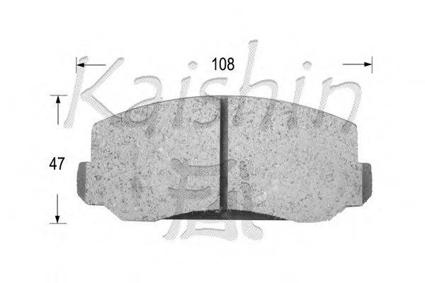 Комплект тормозных колодок, дисковый тормоз KAISHIN D5004
