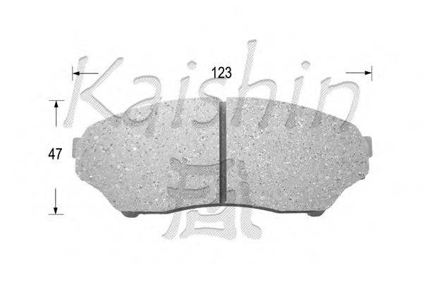 Комплект тормозных колодок, дисковый тормоз KAISHIN D6089
