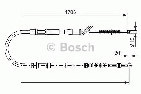 Трос, стояночная тормозная система BOSCH 1 987 477 796