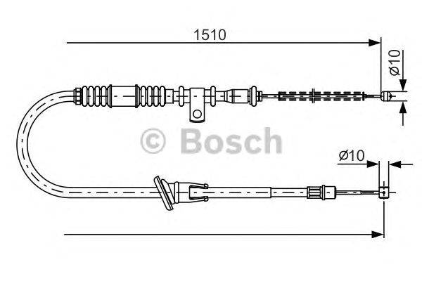 Трос, стояночная тормозная система HERTH+BUSS JAKOPARTS J14898