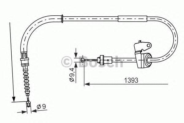 Трос, стояночная тормозная система BOSCH BC2227