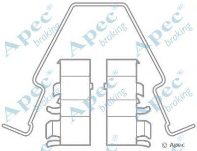 Комплектующие, тормозные колодки APEC braking KIT1046