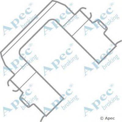 Комплектующие, тормозные колодки APEC braking KIT523