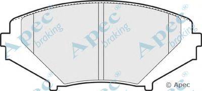 Комплект тормозных колодок, дисковый тормоз APEC braking PAD1372