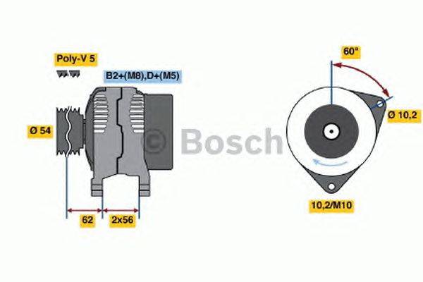 Генератор BOSCH 0 124 225 018