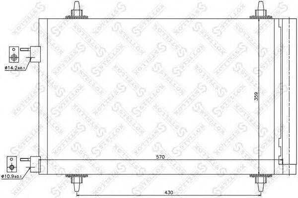 Конденсатор, кондиционер STELLOX 10-45039-SX