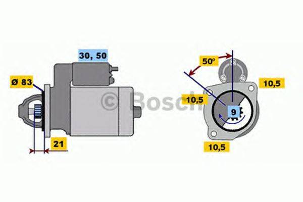 Стартер BOSCH 1107