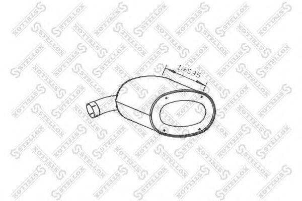 Средний / конечный глушитель ОГ STELLOX 82-03071-SX