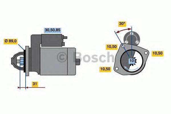 Стартер BOSCH 0 986 023 210