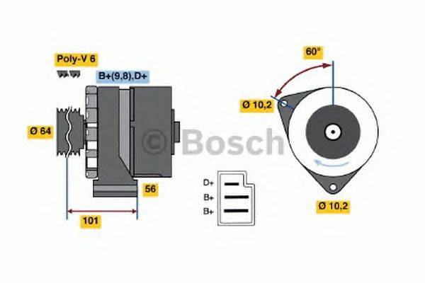 Генератор BOSCH 0 986 033 720