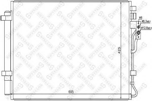 Конденсатор, кондиционер STELLOX 10-45707-SX