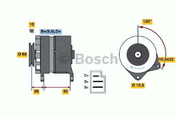 Генератор BOSCH 0 986 035 780