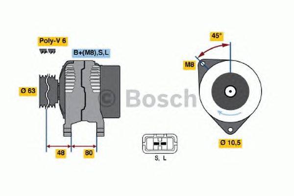 Генератор BOSCH 0 986 045 621