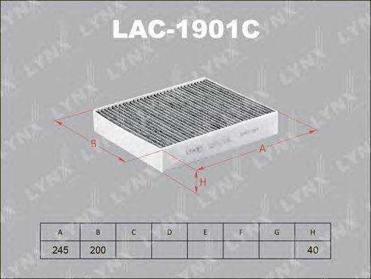 Фильтр, воздух во внутренном пространстве LYNXauto LAC-1901C