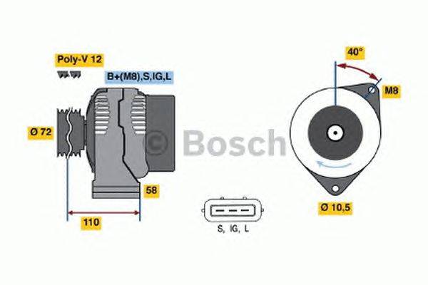 Генератор BOSCH 0 986 046 040