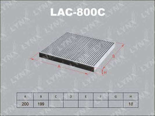 Фильтр, воздух во внутренном пространстве LYNXauto LAC-800C