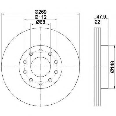 Тормозной диск HELLA PAGID 8DD 355 115-451