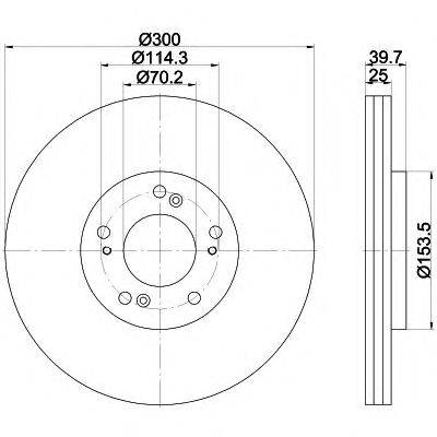 Тормозной диск HELLA PAGID 8DD 355 115-561