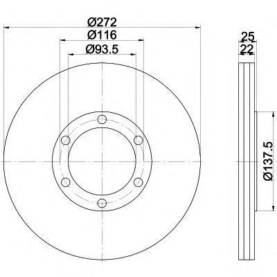 Тормозной диск HELLA PAGID 8DD 355 117-661