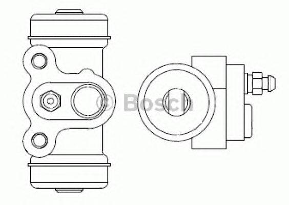 Колесный тормозной цилиндр BOSCH F 026 002 390