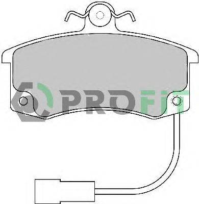 Комплект тормозных колодок, дисковый тормоз PROFIT 50001325