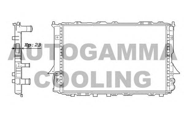 Радиатор, охлаждение двигателя AUTOGAMMA 100056