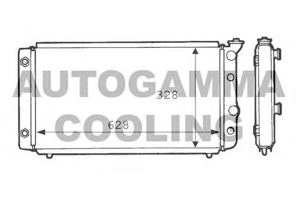 Радиатор, охлаждение двигателя AUTOGAMMA 100844