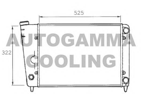 Радиатор, охлаждение двигателя AUTOGAMMA 101048