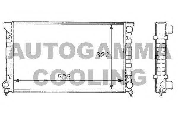 Радиатор, охлаждение двигателя AUTOGAMMA 101071