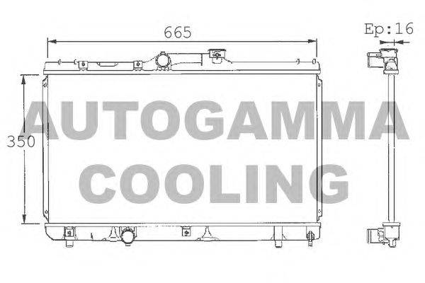 Радиатор, охлаждение двигателя AUTOGAMMA 101354
