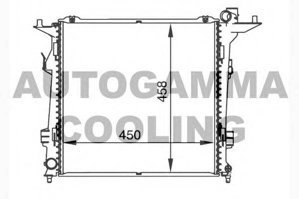 Радиатор, охлаждение двигателя AUTOGAMMA 104274