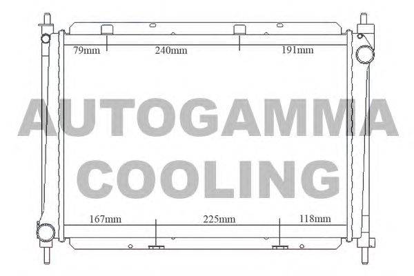 Радиатор, охлаждение двигателя AUTOGAMMA 104297