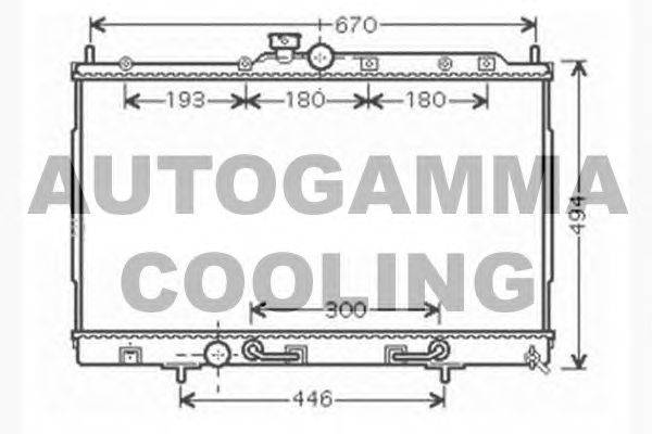 Радиатор, охлаждение двигателя AUTOGAMMA 104604