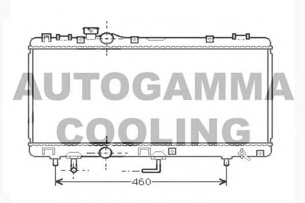 Радиатор, охлаждение двигателя AUTOGAMMA 104742