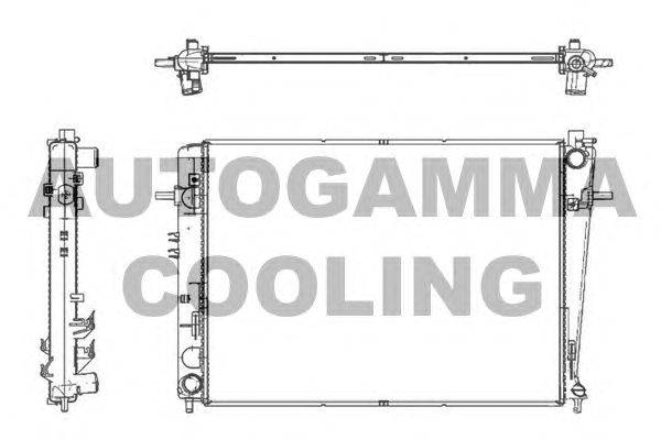 Радиатор, охлаждение двигателя AUTOGAMMA 105395