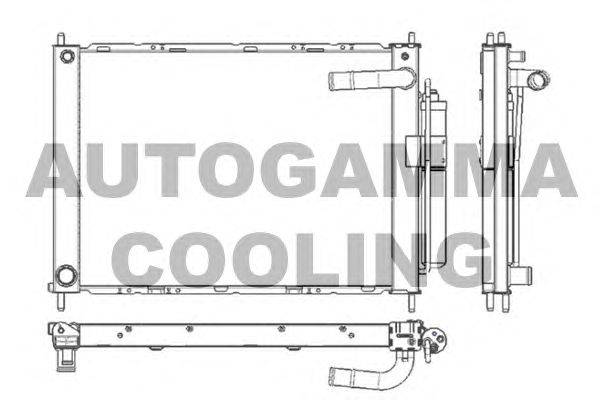 Радиатор, охлаждение двигателя AUTOGAMMA 105901