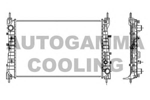 Радиатор, охлаждение двигателя AUTOGAMMA 107213