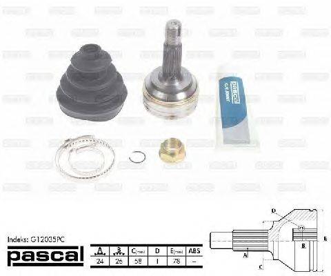 Шарнирный комплект, приводной вал PASCAL G12035PC