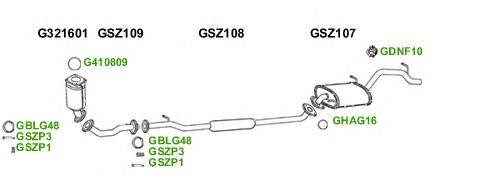 Система выпуска ОГ GT Exhaust 10461