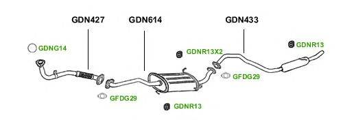 Система выпуска ОГ GT Exhaust 1339