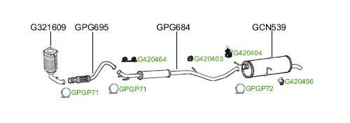 Система выпуска ОГ GT Exhaust 136