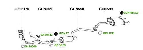 Система выпуска ОГ GT Exhaust 1364