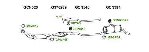 Система выпуска ОГ GT Exhaust 1465