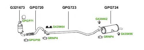 Система выпуска ОГ GT Exhaust 1654