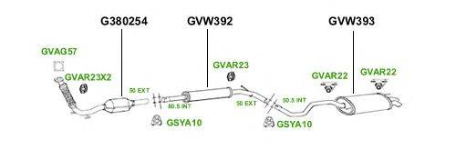 Система выпуска ОГ GT Exhaust 2866