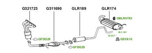 Система выпуска ОГ GT Exhaust 3825