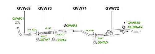 Система выпуска ОГ GT Exhaust 4252