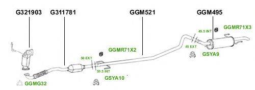 Система выпуска ОГ GT Exhaust 4427