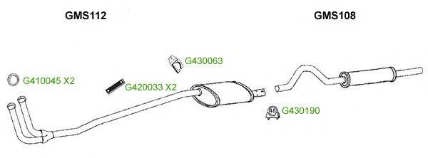 Система выпуска ОГ GT Exhaust 8362